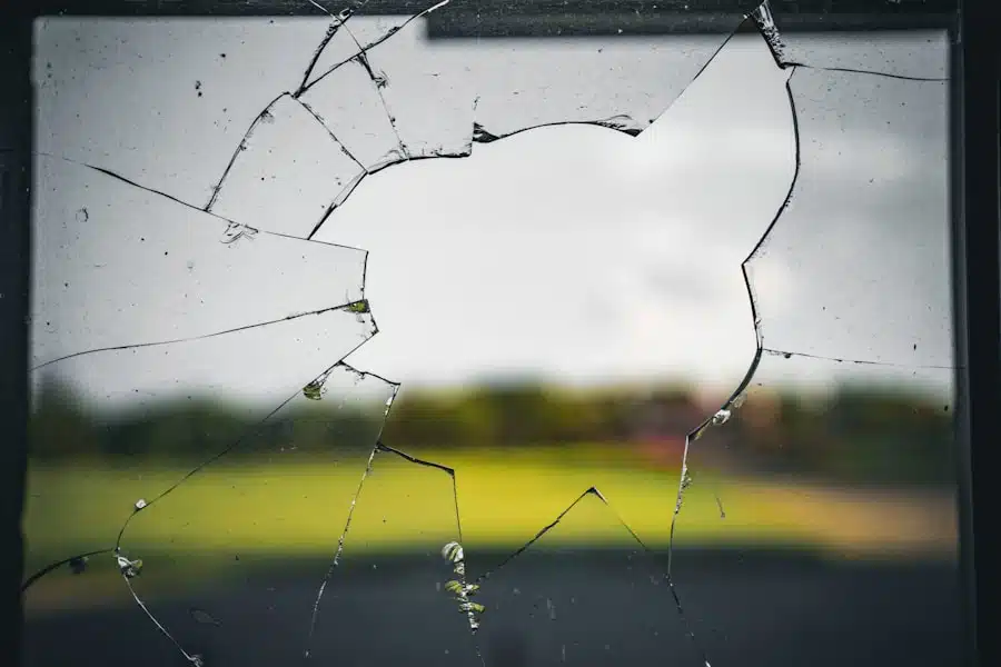 Cracked windshield