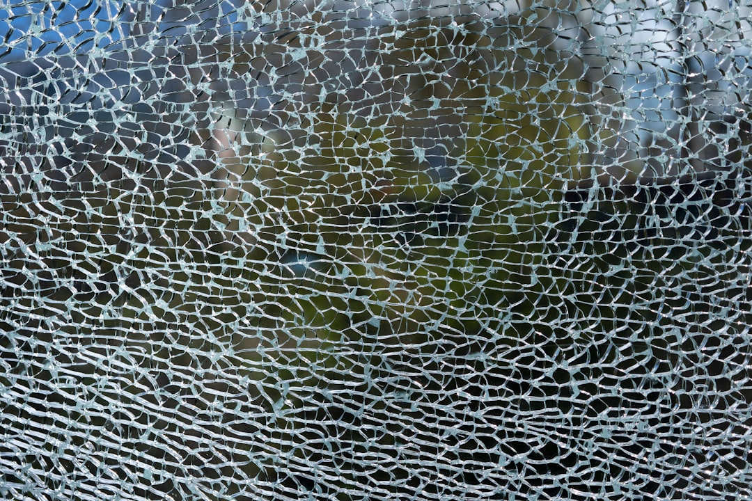 Photo cracked windshield