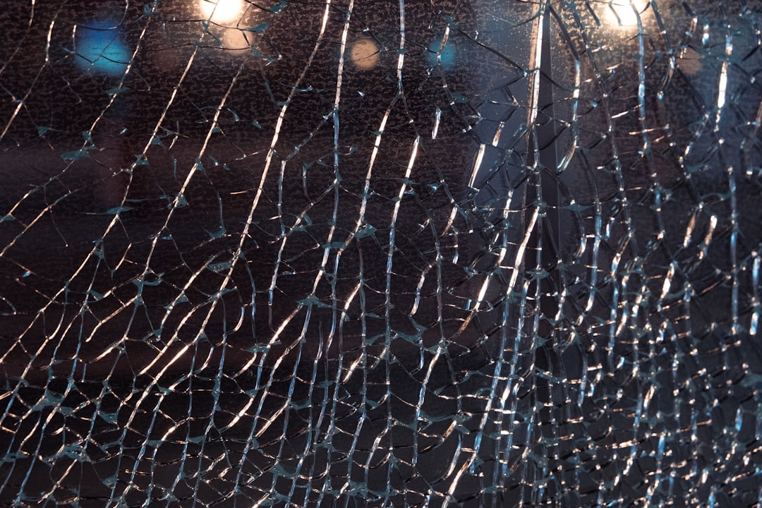 Photo cracked windshield
