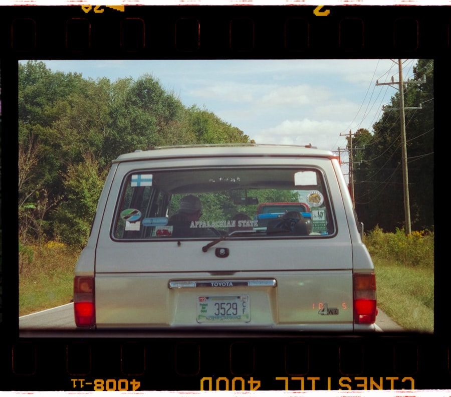 Photo leaking truck rear window